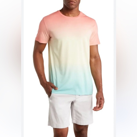 Marine Layer Other - Marine Layer Coral and Blue Ombré Sunset Embroidered Tee Men’s Medium.